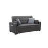 Lilola Home Cody Modern Gray Fabric Sleeper Sofa with 2 USB Charging Ports and 4 Accent Pillows 83013