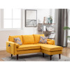 Lilola Home Mia Yellow Sectional Sofa Chaise with USB Charger & Pillows 89628YW