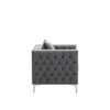 Lilola Home Lorreto Gray Velvet Chair 89715-C