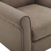 Lilola Home Angelo Light Brown Microfiber Fabric Armchair 88903