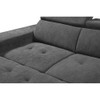 Lilola Home Henrik Light Gray Sleeper Sectional Sofa with Storage Ottoman and 2 Stools 89135