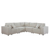 Lilola Home Jenson Modular Sectional Sofa in Beige Linen 89116-2