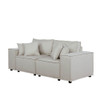 Lilola Home Elson Loveseat in Beige Linen 89116-6