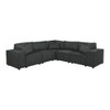 Lilola Home Jenson Modular Sectional Sofa in Dark Gray Linen 89117-2