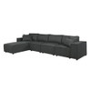 Lilola Home Ermont Sofa with Reversible Chaise in Dark Gray Linen 89117-5