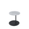 Lilola Home Orbit End Table with Height Adjustable Gray Marble Textured Top 98022