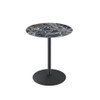 Lilola Home Circa End Table with Black Marble Textured Top  98024