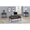 Lilola Home Cliff 3 Piece Brown MDF Lift Top Coffee and End Table Set  98042-EEC