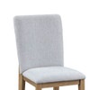 Lilola Home Delphine Set of 2 Gray Linen Fabric Dining Chair 30021