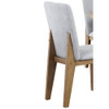 Lilola Home Delphine Set of 2 Gray Linen Fabric Dining Chair 30021