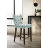 Lilola Home Chelsea Blue and Yellow Fabric Counter Height Chair 30512