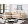 Lilola Home Dalia Khaki Linen Modern Sectional Sofa with Left Facing Chaise 83105
