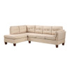 Lilola Home Dalia Khaki Linen Modern Sectional Sofa with Left Facing Chaise 83105
