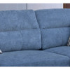 Lilola Home Diego Blue Fabric Sectional Sofa with Right Facing Chaise, Storage Ottoman, and 2 Accent Pillows 83002
