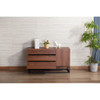 Lilola Home Roscoe Walnut Brown Wood TV Stand Console Table 53000
