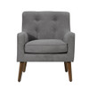 Lilola Home Ryder Mid Century Modern Gray Woven Fabric Tufted Armchair 88868
