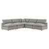 Modway Commix Down Filled Overstuffed Boucle Fabric 5-Piece Sectional Sofa - EEI-6367