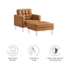 Modway Loft Tufted Vegan Leather Armchair and Ottoman Set - EEI-6409