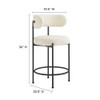 Modway Albie Boucle Fabric Counter Stools - Set of 2 - EEI-6518