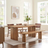 Modway Amistad 86" Wood Dining Table and Bench Set - EEI-6560