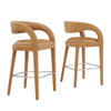 Modway Pinnacle Vegan Leather Bar Stool Set of Two - EEI-6567