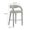 Modway Pinnacle Boucle Upholstered Bar Stool Set of Two - EEI-6568
