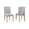 Lilola Home Caspian Set of 2 Gray Linen and Oak Finish Dining Chair- 30030-C