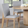 Lilola Home Caspian Set of 2 Gray Linen and Oak Finish Dining Chair- 30030-C