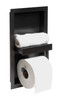 ALFI Brushed Black PVD Stainless Steel Recessed Toilet Paper Holder Niche ABTPNP88-BB