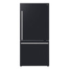 Forno 31" Milano Espresso Bottom Freezer Right Swing Door Refrigerator in Black - FFFFD1785-31BLK