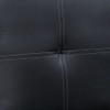 Lilola Home Aiden Black PU Leather Sleeper Sofa with Tufting - 81416