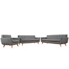 Modway Engage Sofa Loveseat and Armchair Set of 3 EEI-1349-GRY