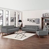 Modway Engage Sofa Loveseat and Armchair Set of 3 EEI-1349-GRY