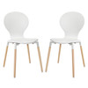 Modway Path Dining Chair Set of 2 EEI-1368-WHI White