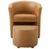 Modway Divulge Armchair and Ottoman EEI-1407-TAN Tan