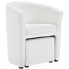 Modway Divulge Armchair and Ottoman EEI-1407-WHI White