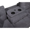 Lilola Home Briscoe Dark Gray Woven Fabric 102" Wide Reversible Sectional Sofa  - 87716 