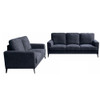 Lilola Home Jackson Black Fabric Sofa Loveseat Living Room Set - 83003-SL