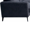 Lilola Home Jackson Black Fabric Loveseat with Black Metal Legs - 83003-L  