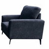Lilola Home Jackson Black Fabric Chair with Black Metal Legs - 83003-C 
