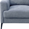 Lilola Home Jackson Gray Fabric Loveseat with Black Metal Legs - 83004-L 