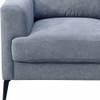 Lilola Home Jackson Gray Fabric Chair with Black Metal Legs - 83004-C 