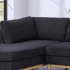 Lilola Home Hallie Black Sherpa 124" Wide Double Chaise U-Shape Sectional Sofa - 83125 