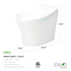 ANZZI ENVO Vail Smart Toilet Bidet with Remote and Auto Flush - TL-ST823WH