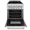 ZLINE 24" 2.8 cu. ft. Electric Oven and Gas Cooktop Dual Fuel Range with Griddle in Stainless Steel - RA-GR-24