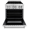 ZLINE 30" 4.0 cu. ft. Electric Oven and Gas Cooktop Dual Fuel Range with Griddle in Stainless Steel - RA-GR-30