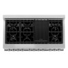 ZLINE 48" 6.0 cu. ft. Electric Oven and Gas Cooktop Dual Fuel Range with Griddle in Stainless Steel - RA-GR-48