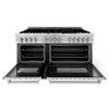ZLINE 60" 7.4 cu. ft. Electric Oven and Gas Cooktop Dual Fuel Range with Griddle in Stainless Steel - RA-GR-60