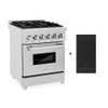ZLINE 24" 2.8 cu. ft. Electric Oven and Gas Cooktop Dual Fuel Range with Griddle in Fingerprint Resistant Stainless - RAS-SN-GR-24