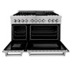 ZLINE 48" 6.0 cu. ft. Electric Oven and Gas Cooktop Dual Fuel Range with Griddle in Fingerprint Resistant Stainless - RAS-SN-GR-48